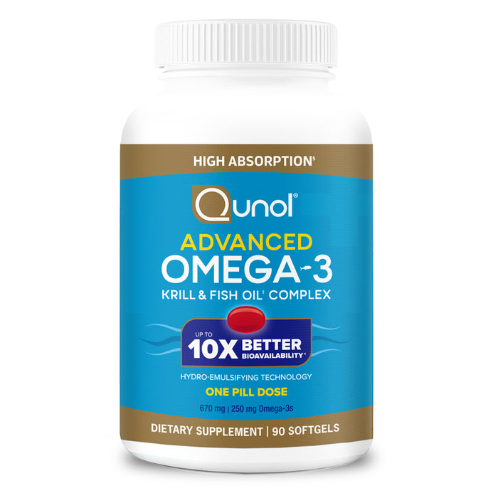 Advanced Omega-3 Krill & Fish Oil Softgels, 250mg | Qunol