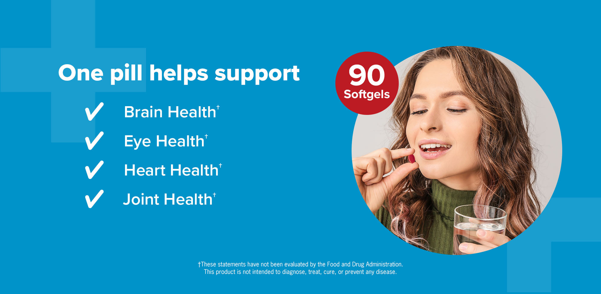 One pill helps support: Brain Health, Eye Health, Heart Health and Joint Health